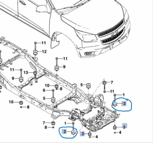 Body Mount Front Bush Rubber Front Upper for Colorado RG 94777442 Genuine Holden