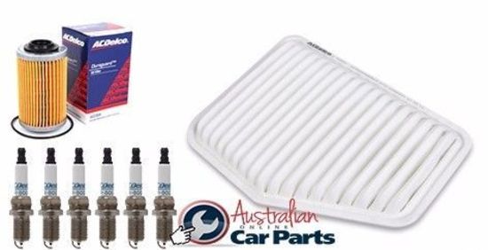 Service Kit Oil Air Filter Spark Plugs GM ACDelco suitable for HOLDEN VE V6 Commodore