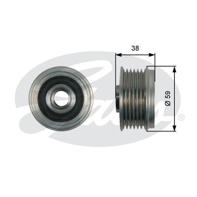Pulley - Alternator Overrunning Clutch  Gates OAP7118