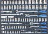SP Tools Eva ToolKit 84 Piece Metric/SAE Socket & Accessories SP50004
