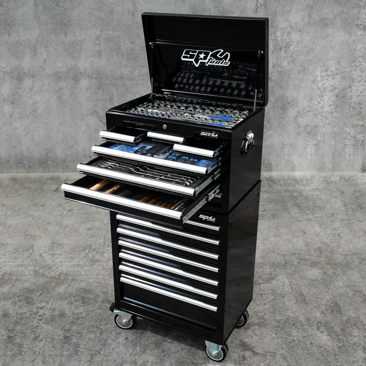 SP Tools Toolkit 319 Piece Metric - Black 14 driveawer Custom  SP50127