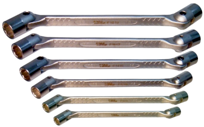 6 Piece Metric Flex Box Wrench Set T&E Tools F6666