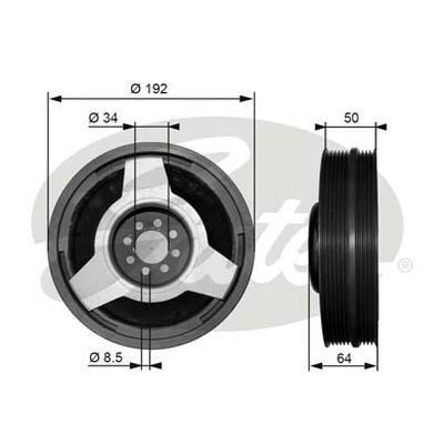 Harmonic Balancer Pulley Gates TVD1030
